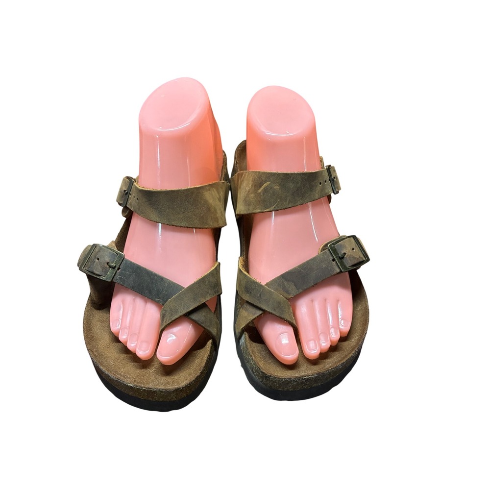 Mountain Soul Brown Strappy Toe Loop Comfort Sandals Womens Size 7